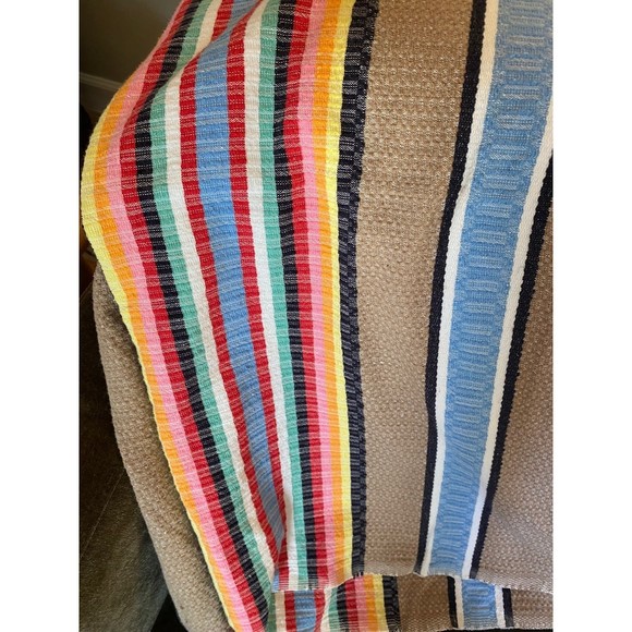 Brena Made in Mexico Southwestern Style Aztec Blanket with Tassels Brena 93”x57” - Picture 9 of 10